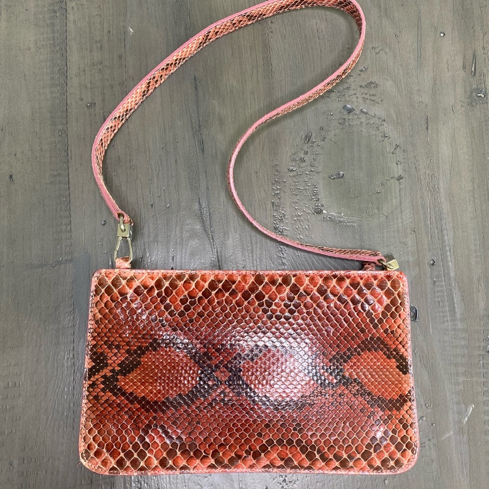Vintage Furla snake skin bag
